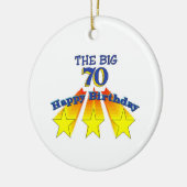 70e verjaardag keramische sieraad keramisch ornament (Links)