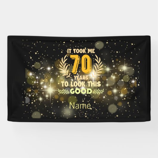 70e verjaardag kostte me 70 jaar om er zo goed uit spandoek (Horizontaal)