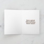 70e verjaardag: Land Westerne Geïnspireerd Kijk, n Kaart (Binnen)