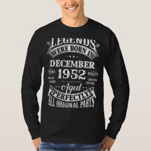 70e verjaardag Legends geboren in december 1952 70 T-shirt