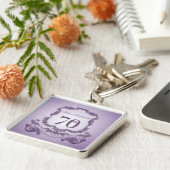 70e Verjaardag Lijst gepersonaliseerde sleutelhan Sleutelhanger (Zijkant)