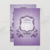 70e verjaardag Lijst Kaart (Voorkant / Achterkant)