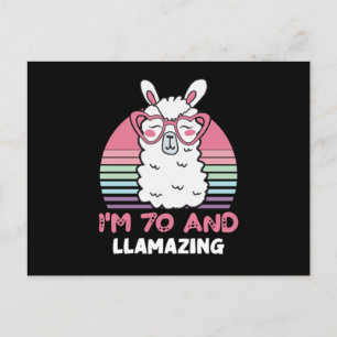 70e verjaardag Llamazing Lama 70 Jaar Verjaardag Briefkaart