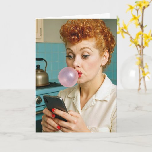 70e verjaardag Lucille Ball sms'en op een mobiele  Kaart (Gele Bloem)