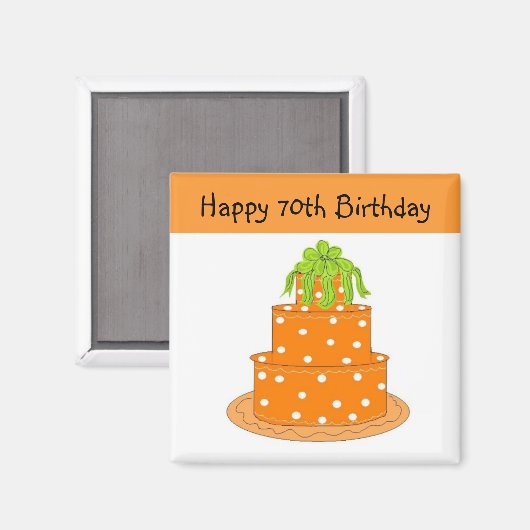 70e verjaardag magneet (Voorkant / Achterkant)