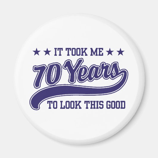 70e verjaardag magneet (Voorkant)