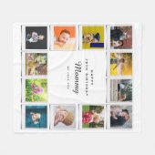 70e verjaardag Mammie Foto Collage Sjabloon White Fleece Deken (Voorkant (Horizontaal))