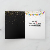 70e verjaardag Man op zwart Kaart (Binnen)