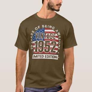70e verjaardag Mannen  1952 70 jaar oud T-shirt