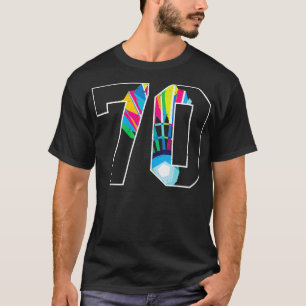 70e Verjaardag Mannen Badminton Speler Badminton 7 T-shirt
