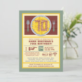 70e verjaardag Mannen Funny Bacon Eggs Thema Kaart (Staand voorkant)