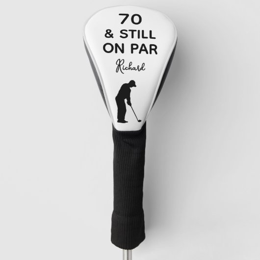 70e Verjaardag Mannen Golfer Funny Custom Golfheadcover (Voorkant)