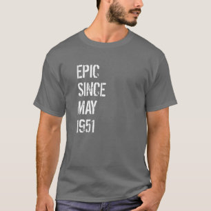 70e verjaardag Mannen Vrouwen Geboren in mei 1951 T-shirt