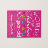 70e verjaardag Meest verbluffend kleurrijk Pareltj Legpuzzel (Horizontaal)