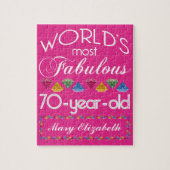 70e verjaardag Meest verbluffend kleurrijk Pareltj Legpuzzel (Verticaal)