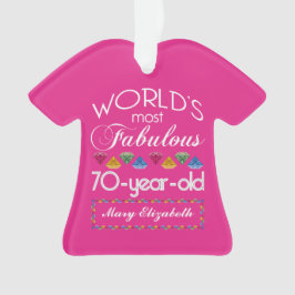 70e verjaardag Meest verbluffend kleurrijk Pareltj Ornament