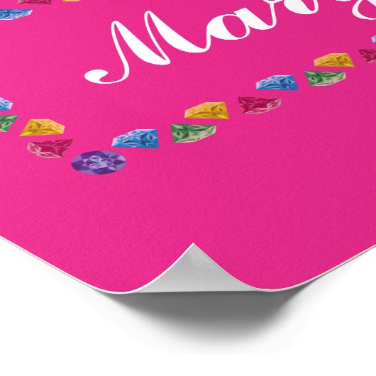 70e verjaardag Meest verbluffend kleurrijk Pareltj Poster (Hoek)