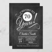 70e verjaardag met een kartonnen patroon kaart (Voorkant / Achterkant)