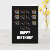 70e verjaardag met kaarsen kaart (Gele Bloem)