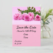 70e verjaardag met roze rozen op roze achtergrond kaart (Staand voorkant)