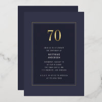 70e verjaardag Minimal Elegant Donkergoud Lijst