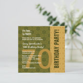 70e verjaardag Modern Gold en Green Funny D848F Kaart (Staand voorkant)