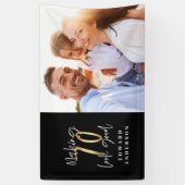 70e verjaardag moderne foto-collage voor zwart en spandoek (Verticaal)