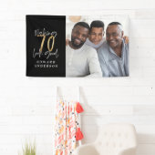 70e verjaardag moderne foto-collage voor zwart en  spandoek (Insitu)