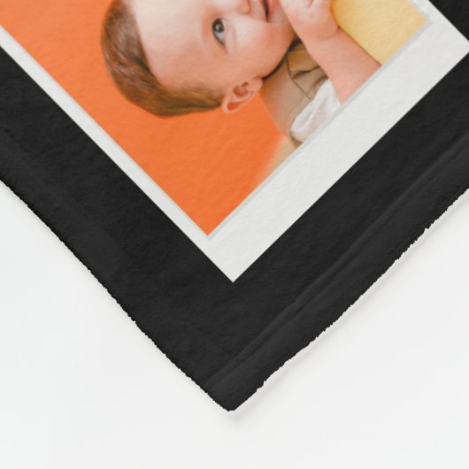 70e verjaardag Moderne grafische foto Collage zwar Fleece Deken (Hoek)