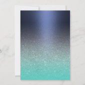 70e verjaardag Moderne Marine Blauw & Turquoise Kaart (Achterkant)