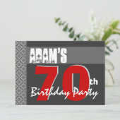70e verjaardag moderne versie voor zijn rode witte kaart (Staand voorkant)