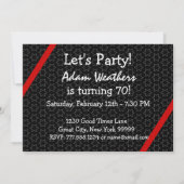 70e verjaardag moderne versie voor zijn rode witte kaart (Achterkant)