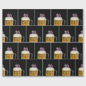 70e verjaardag Mok bier met kaarsen Cadeaupapier (Vlak)