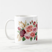 70e verjaardag Mok voor oma - Bloemen Custom Name (Links)