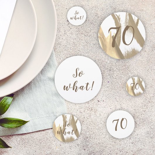 70e verjaardag Motivatie gouden tulpen Confetti