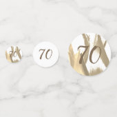 70e verjaardag Motivatie gouden tulpen Confetti (Achterkanten)