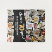 70e verjaardag multi foto achtergrond wandkleed (Voorkant (horizontaal))