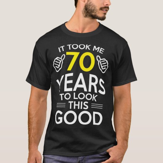 70e verjaardag, nam me 70 jaar - 70 jaar oud t-shirt (Voorkant)