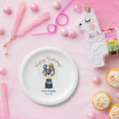 70e verjaardag Navy Blue Balloon Cake Papieren Bordje (Feest)