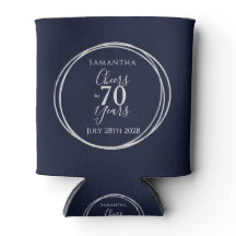 70e verjaardag Navy Zilver Proost op 70 jaar