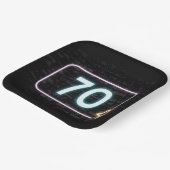 70e verjaardag Neon Sign On Brick Papieren Bordje (Gebogen)