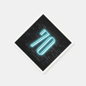 70e verjaardag Neon Sign on Brick Wall Servet (Hoek)