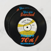 70e verjaardag Nodig retrovinylrecord (45 rpm) uit Kaart (Voorkant / Achterkant)
