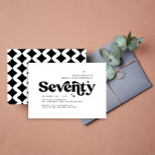 70e verjaardag nodigen moderne minimale eenvoudige kaart