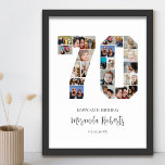 70e verjaardag nummer 70 aangepaste fotocollage poster<br><div class="desc">Vier 70 jaar met dit gepersonaliseerde nummer 70 fotocollage poster. Dit aanpasbare geschenk is ook perfect voor trouwdag. Het is een geweldige manier om waardevolle herinneringen van je bruiloft en getrouwd leven weer te geven. Het poster bevat een collage van foto's die die speciale momenten vastleggen, en het kan worden...</div>