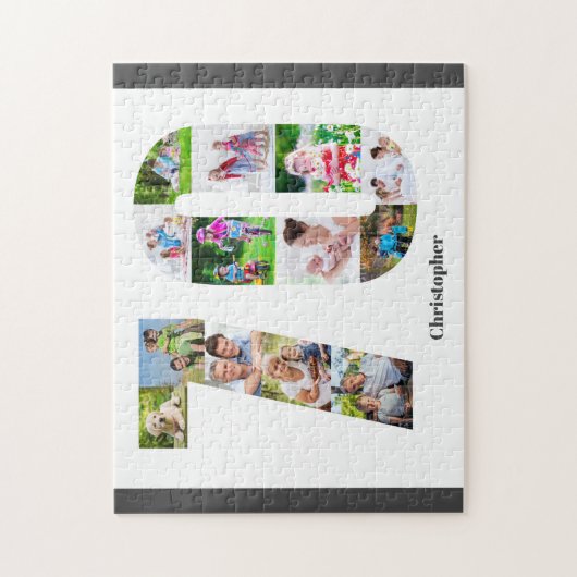 70e verjaardag nummer 70 Foto Collage 13 Foto Legpuzzel (Verticaal)