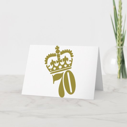 70e verjaardag - nummer - 70 kaart (Voorkant)