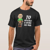 70e verjaardag Officieel vergat oud Man T-shirt (Voorkant)