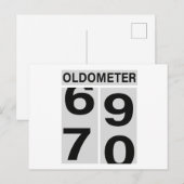 70e verjaardag Oldometer Briefkaart (Voorkant / Achterkant)