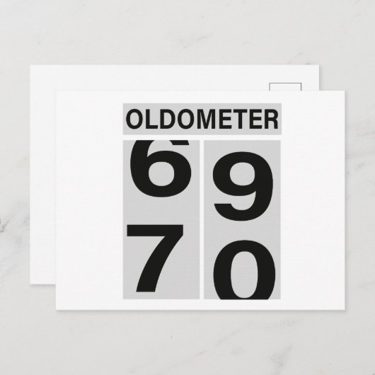 70e verjaardag Oldometer Briefkaart (Voorkant / Achterkant)
